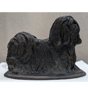 Rare 1979 Christina Baldwin Signed Bronze Dog Figurine | Lhasa Apso / Shih Tzu